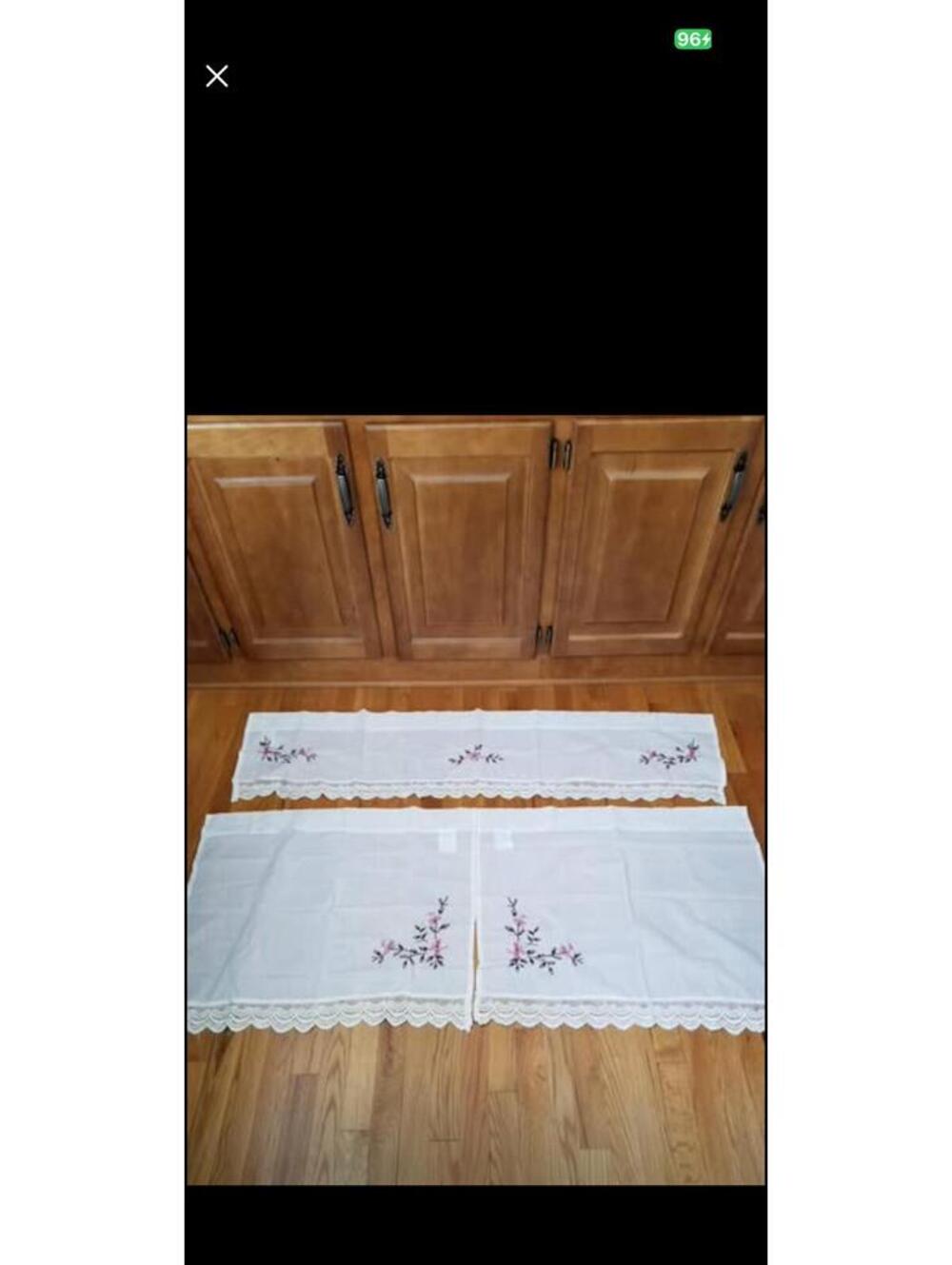 New Vintage Lace Cotton Curtains with Embroidery and Lace